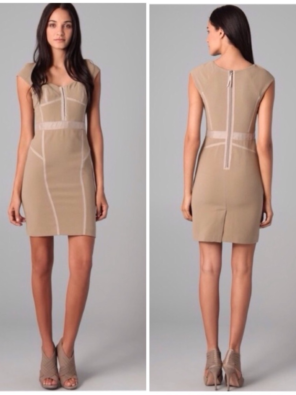 Rebecca Taylor bustier dress In‎ Sandstone Size 8